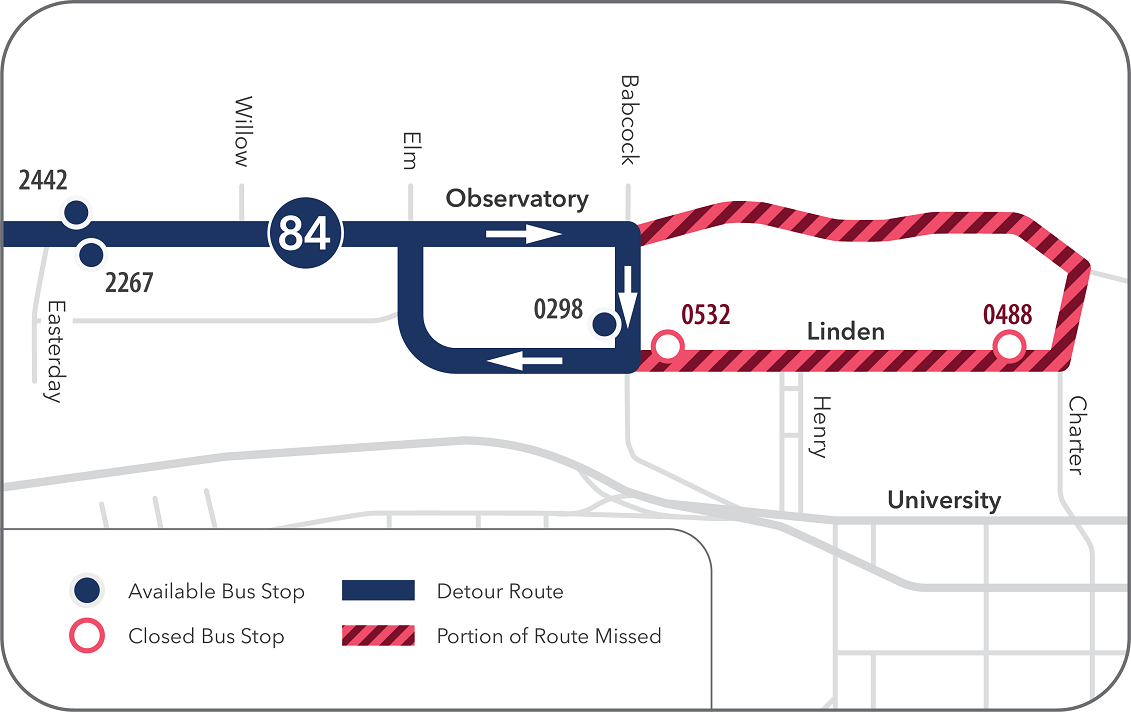 Route 84 detour map