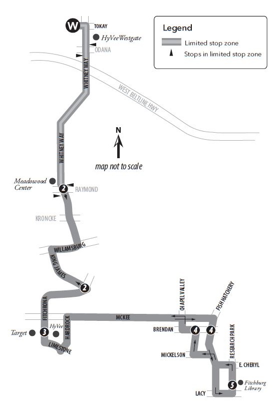 Route 59 service to/from west transfer point and Fitchburg