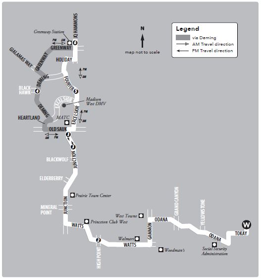 Service between Middleton and the West Transfer Point