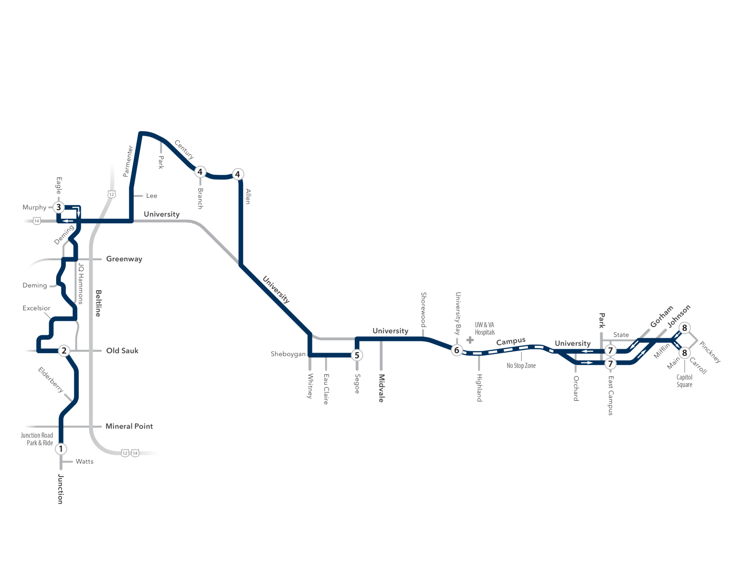 Route F map