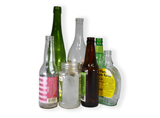 Glass items that can be recycled in the green cart